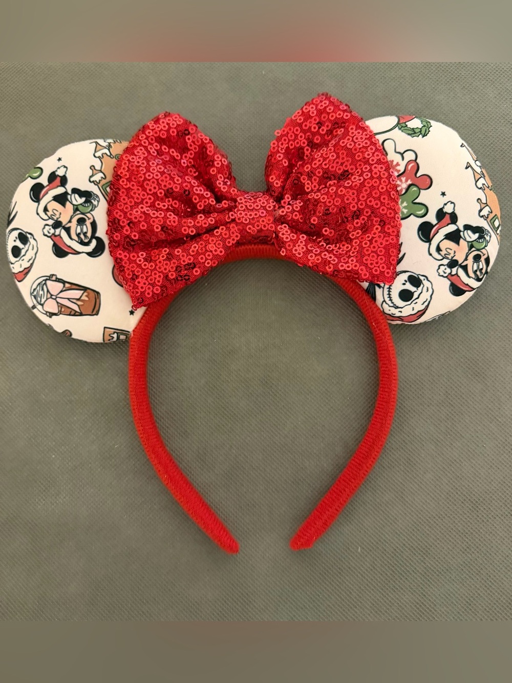 Sequin Red Minnie Ear Headband